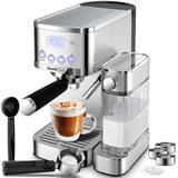 Geek Chef Espresso And Cappuccino Machine With Automatic Milk Frother,20Bar Espresso Maker For Home, For Cappuccino Or Latte,with ESE POD Filter, Stainless Steel, Gift For Coffee Lover Ban On Amazon