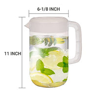 Smarthome Homesmart Plastic Water Pitcher, Juice 1 Gallon Pitchers With 4 Cups 12.5 oz, Tea Jug, Container, White Beverage For Ice & Lemonade, 4L Mixing BPA-free