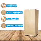 Paper Lawn Bags, Yard Waste Bags Paper Leaf Heavy Duty Brown Leaf Bags, Tear Resistant Yard Waste Bags, For Wet and Dry Leaves, Weeds and Other Trash, 30 Gallon, 25 Bags in Total (Package May Vary).