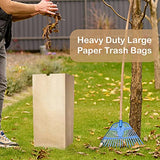 Paper Lawn Bags, Yard Waste Bags Paper Leaf Heavy Duty Brown Leaf Bags, Tear Resistant Yard Waste Bags, For Wet and Dry Leaves, Weeds and Other Trash, 30 Gallon, 25 Bags in Total (Package May Vary).