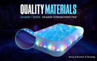 Prelit LED Inflatable Rectangular Swimming Pool 79″ x 59″ x 20″ – Durable Nighttime Glow w/ 3 Light Modes, Quick Setup, Family Fun Ages 6+