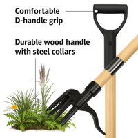 XTRAHAND Stand-Up Weed Puller Tool – Adjustable Handle (40"-60") – Stainless Steel Claw for Deep Root Removal – Easy Eject, Ergonomic Grip, Multi-Weed Size Weeder for Garden & Lawn