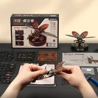 Robotime Rokr Metal 3D Puzzles Games Rhinoceros Beetle Punk Style Gift For Birthday Easy Assembly Mechanical Design Toys - MI01