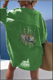 Women's Outdoor Beach Shirt Casual Sequin Beaded Shirt