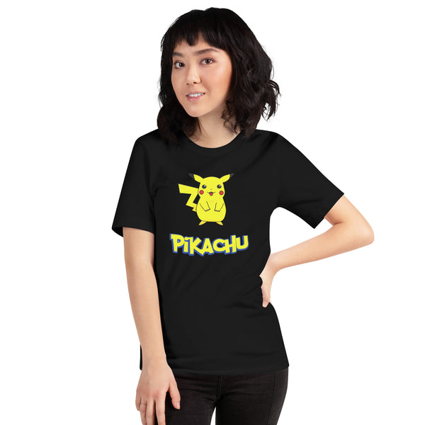 POKEMON PIKACHU FACE T-SHIRT OFFICIAL WINKING HAPPY YELLOW ADULT UNISEX NEW