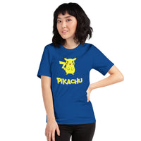 POKEMON PIKACHU FACE T-SHIRT OFFICIAL WINKING HAPPY YELLOW ADULT UNISEX NEW