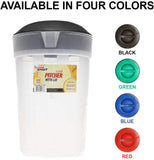 Black Water Pitcher 3 Liters, Water Pitcher with Lid and Spout, BPA-FREE