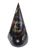 Elegant New Year's Party Kit: Celebrate with Black, Gold, and Silver for 10
