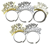 New Years Eve Party Supplies for 10, New Year Eve Celebration, Includes - 21 Pieces, 5 Top Hats, 5 Tiaras, 5 Blowing Horns, 5 Squawkers and 1 Banner