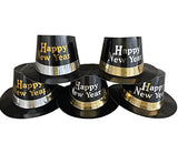 New Years Eve Party Supplies for 10, New Year Eve Celebration, Includes - 21 Pieces, 5 Top Hats, 5 Tiaras, 5 Blowing Horns, 5 Squawkers and 1 Banner