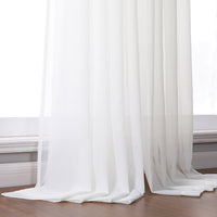 White Tulle Sheer Curtains for Living Room Decoration